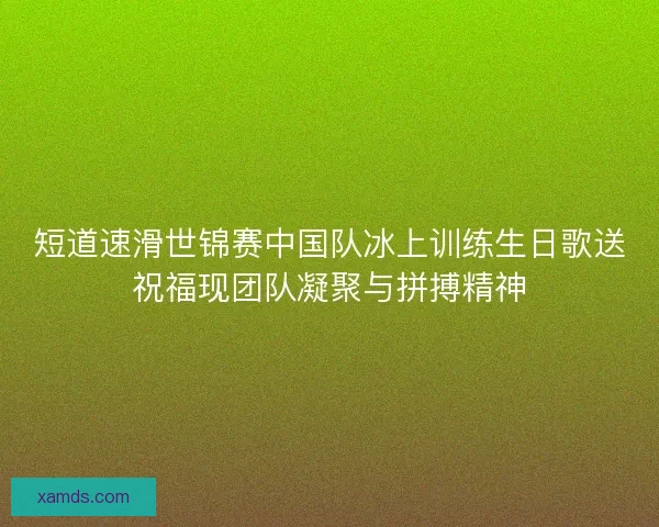 短道速滑世锦赛中国队冰上训练生日歌送祝福现团队凝聚与拼搏精神